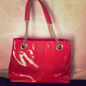 Kate Spade Patent Leather Helena Bag Red